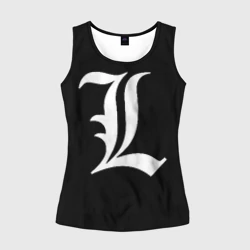 Женская майка 3D Death Note Тетрадь смерти l