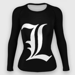 Женский рашгард 3D Death Note Тетрадь смерти l