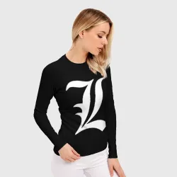 Женский рашгард 3D Death Note Тетрадь смерти l - фото 2