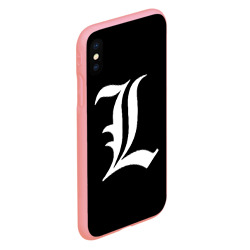 Чехол для iPhone XS Max матовый Death Note Тетрадь смерти l - фото 2