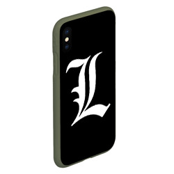 Чехол для iPhone XS Max матовый Death Note Тетрадь смерти l - фото 2