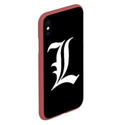 Чехол для iPhone XS Max матовый Death Note Тетрадь смерти l - фото 2