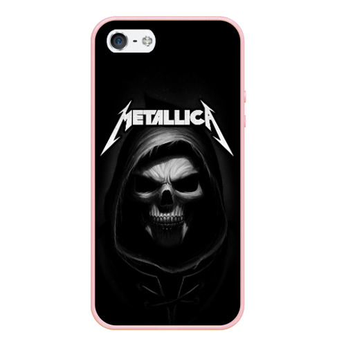 Чехол для iPhone 5/5S матовый Metallica, цвет светло-розовый