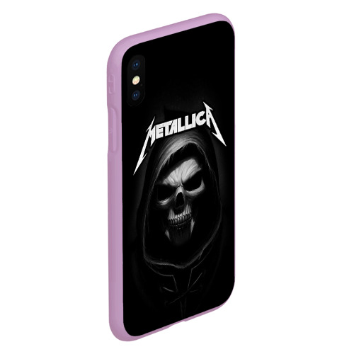 Чехол для iPhone XS Max матовый Metallica, цвет сиреневый - фото 3