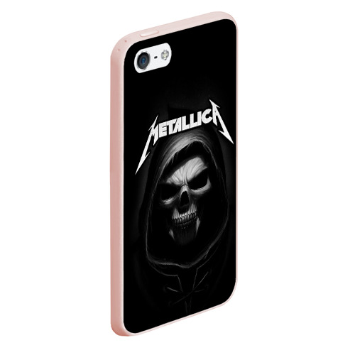 Чехол для iPhone 5/5S матовый Metallica, цвет светло-розовый - фото 3