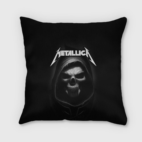 Подушка с принтом Metallica, вид спереди №1