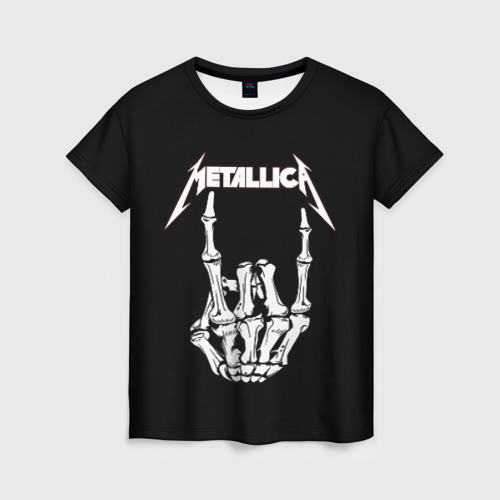 Женская футболка 3D с принтом Metallica, вид спереди #2
