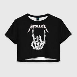 Женская футболка Crop-top 3D Metallica