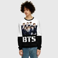 Мужской свитшот 3D BTS постер - фото 2