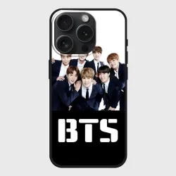 Чехол силиконовый для Apple iPhone 15 Pro Мax матовый BTS постер