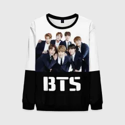 Мужской свитшот 3D BTS постер