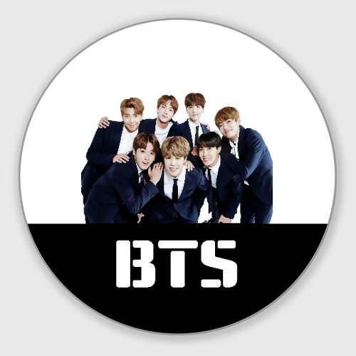 Круглый коврик для мышки BTS постер