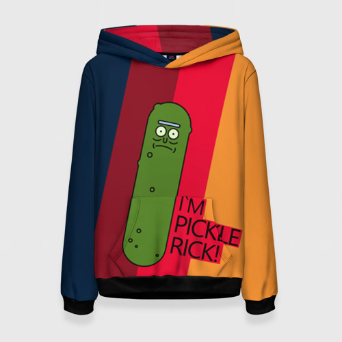 Женская толстовка 3D Pickle Rick Фото 01 Женская толстовка 3D Pickle Rick Фото 01