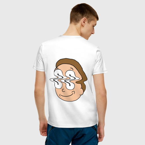 Мужская футболка хлопок Rick and Morty waves, цвет белый - фото 4