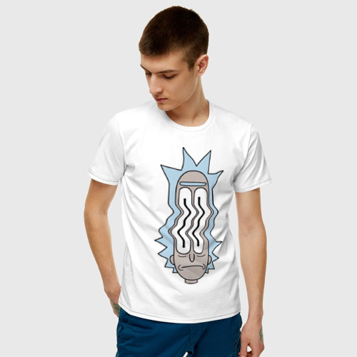 Мужская футболка хлопок Rick and Morty waves, цвет белый - фото 3