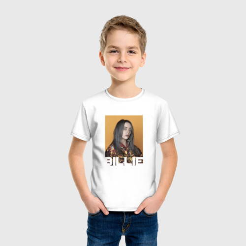 Детская футболка хлопок Билли Айлиш, цвет белый - фото 3