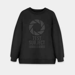 Женский свитшот oversize без начеса хлопок Испытуемый