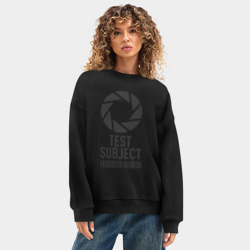 Женский свитшот oversize без начеса хлопок Испытуемый - фото 2