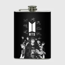 Фляга BTS плакат с автографами