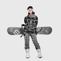 Накидка на куртку 3D I am army and I lover BTS - фото 2
