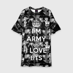 Детское платье 3D I am army and I lover BTS