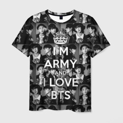 I am army and I lover BTS – Мужская футболка 3D с принтом купить со скидкой в -26%