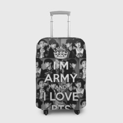 Чехол для чемодана 3D I am army and I lover BTS