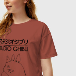 Женская футболка хлопок Oversize Studio Ghibli - фото 2