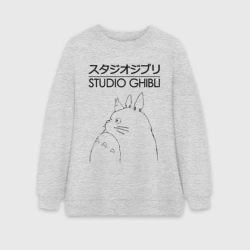 Женский свитшот oversize без начеса хлопок Studio Ghibli