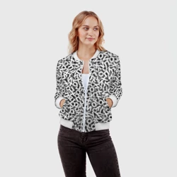 Женский бомбер 3D Буквы йухоп - фото 2