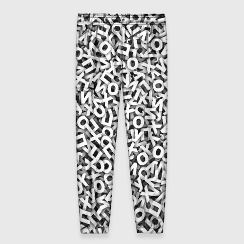 Женские брюки 3D с принтом Буквы ЙУХОП, вид сзади #1