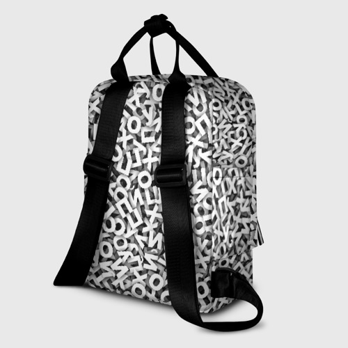 Женский рюкзак 3D с принтом Буквы ЙУХОП, вид сзади #1