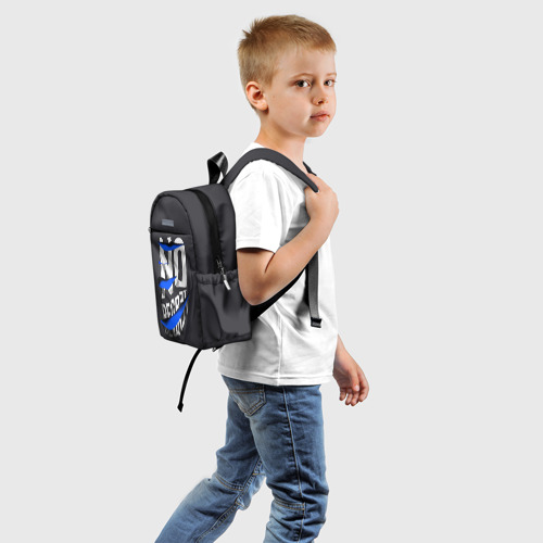 Детский рюкзак 3D с принтом Без сожаления объемная надпись, вид сзади #1