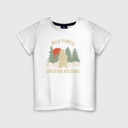 Детская футболка хлопок Сибирь. Дикая сила