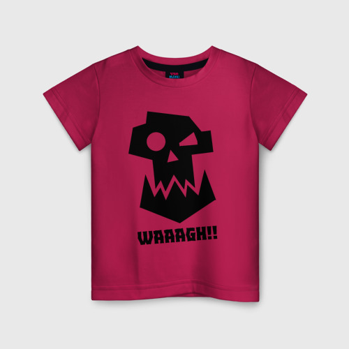 Детская футболка хлопок Waaagh!!, цвет маджента
