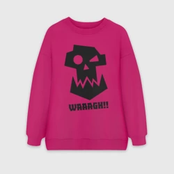 Женский свитшот oversize без начеса хлопок Waaagh!!