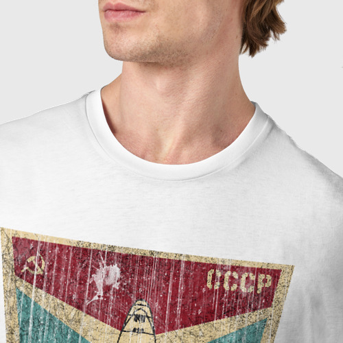 Мужская футболка хлопок Буран, цвет белый - фото 6