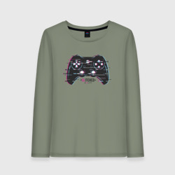 Женский лонгслив хлопок Glitched reality