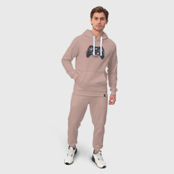 Мужской костюм хлопок с толстовкой Glitched  reality  - фото 2