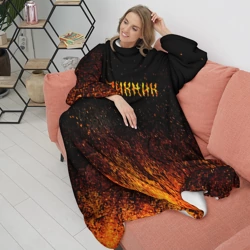 Плед с рукавами Пикник в огне - фото 2