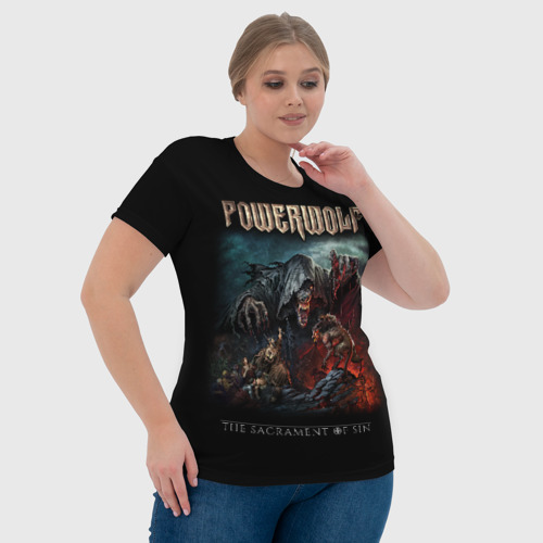 Женская футболка 3D с принтом Powerwolf, фото #4