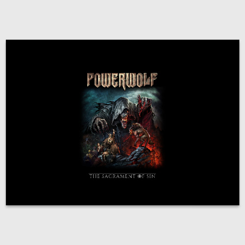 Поздравительная открытка Powerwolf, цвет белый