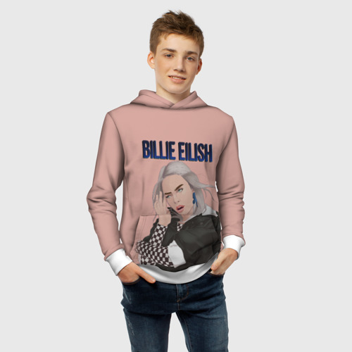 Детская толстовка 3D BILLIE EILISH, цвет белый - фото 6