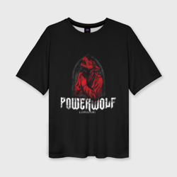 Женская футболка oversize 3D Powerwolf