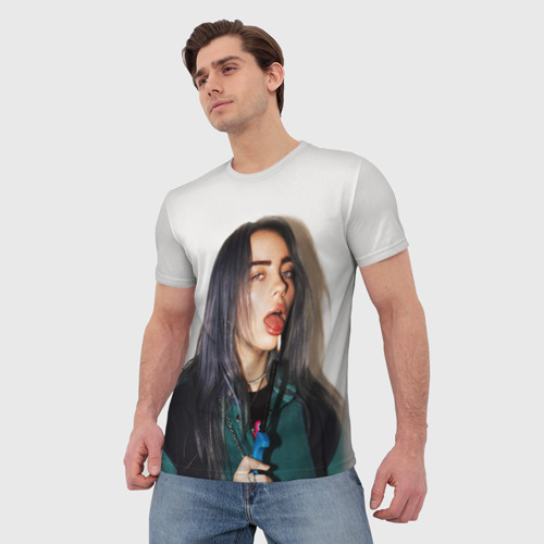 Мужская футболка 3D BILLIE EILISH, цвет 3D печать - фото 3