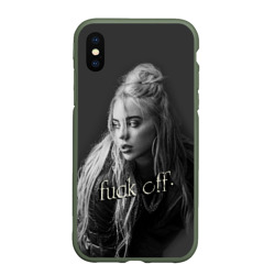 Чехол для iPhone XS Max матовый Billie Eilish fak off