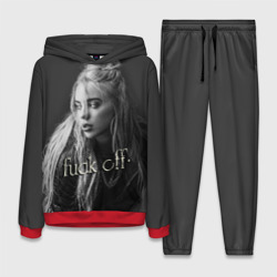 Женский костюм с толстовкой 3D Billie Eilish fak off