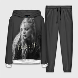 Женский костюм с толстовкой 3D Billie Eilish fak off