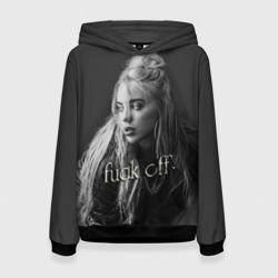 Женская толстовка 3D Billie Eilish fak off