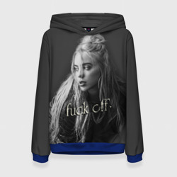 Женская толстовка 3D Billie Eilish fak off